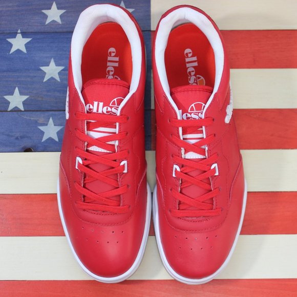 Ellesse Piacentino 2.0 Leather AM Tennis Shoes Red - Picture 6 of 8